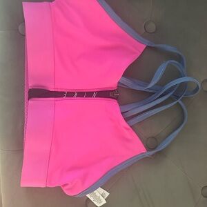 Nike Fuchsia Sports Bra with Indigo Straps
